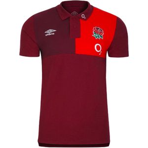 2023-2024 England Rugby CVC Polo (Tibetan Red)