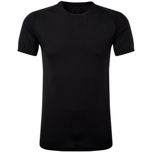 TriDri Heren Naadloze 3D Fit Multi Sport Performance Short Sleeve Top (XL) (Volledig zwart)