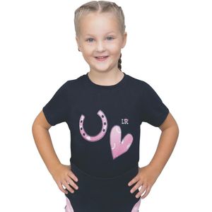 Little Rider Meisjes Pony Fantasie T-shirt (146-152) (Marine / Roze)