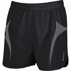 Spiro Heren Sport Micro-Lite Running Shorts (2XS) (Zwart/Grijs)