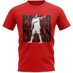 Paolo Maldini AC Milan Player T-Shirt (Red)