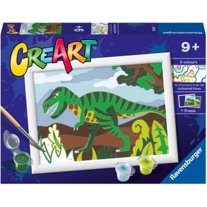 CreArt Schilderen op Nummer - Dwalende Dinosaurus