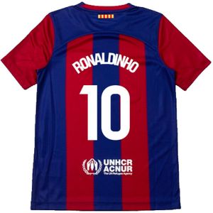 2023-2024 Barcelona Home Shirt (Kids) (Ronaldinho 10)