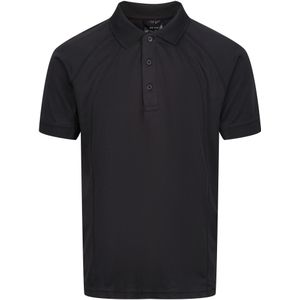 Regatta Professioneel Heren Coolweave Poloshirt met korte mouwen (XS) (Zwart)