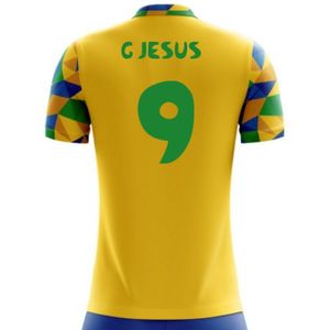 2022-2023 Brazil Home Concept Football Shirt (G Jesus 9) - Kids