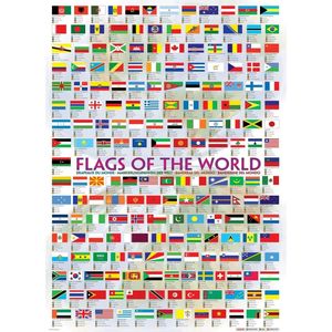 Puzzel Eurographics - Vlaggen van de wereld, 1000 stukjes