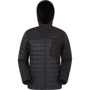 Mountain Warehouse Heren Turbine II gewatteerd Soft Shell jack (XXS) (Zwart)