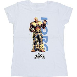 Marvel Dames/Dames Thor Love And Thunder Korg Wave Katoenen T-Shirt (S) (Wit)