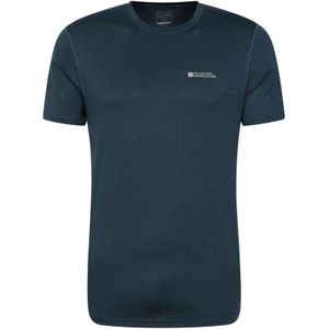 Mountain Warehouse Heren Echo gemêleerd gerecycled T-shirt (S) (Marine)