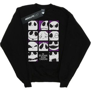 Disney Heren Nightmare Before Christmas Many Faces Of Jack Squares Sweatshirt (XXL) (Zwart)