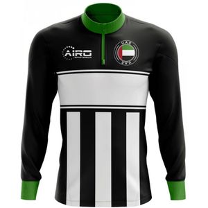 UAE Concept Football Half Zip Midlayer Top (Black-White)