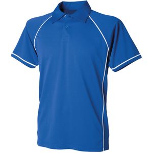 Finden & Hales Kinderen Unisex Piped Performance Sport Polo Shirt (7-8 Jahre) (Koninklijk/Wit)