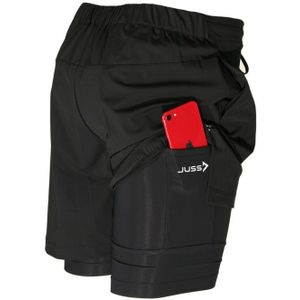 JUSS7 Sportswear 2in1 Hardloop Broek met Telefoonzak - Zwart - L