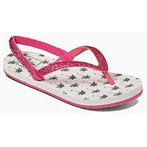 Reef Little Stargazer Prints wit palmbomen slippers meisjes