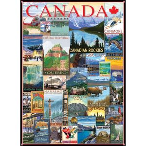 Eurographics Puzzel - Reizen Canada Vintage posters, 1000 stukjes