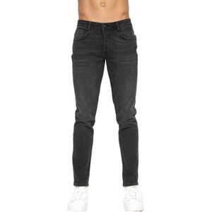 Crosshatch Heren Sheldons Slim Jeans (36R) (Zwart)