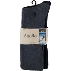 Apollo - Skisokken - Skisokken heren - Maat 41/46 - Multi Blauw - Skisokken dames - Unisex - Skisokken van volledig badstof - Skisokken maat 43 46