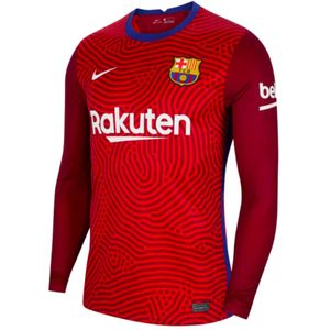 2020-2021 Barcelona Away Goalkeeper Shirt (Red) - Kids