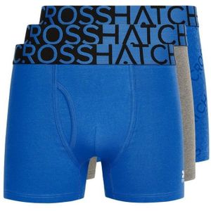 Crosshatch Heren Typan Boxershorts (Pack of 3) (XL) (Blauw)