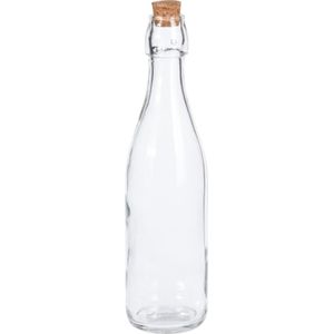 Fles Glas Met Kurk 500ml