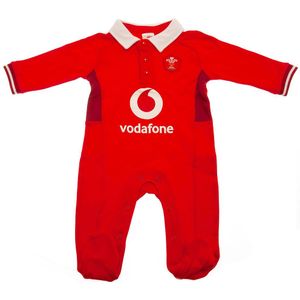 Wales RU Baby Crest Slaappak (62) (Rood)