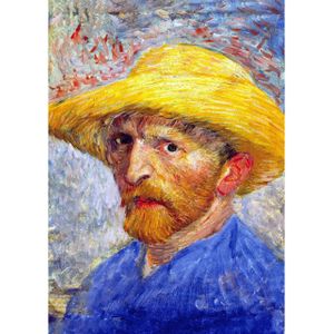Kleine puzzel - Vincent van Gogh: Zelfportret met strohoed, 99 stukjes