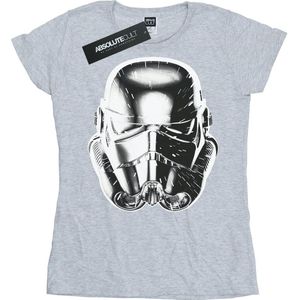 Star Wars Dames/Dames Stormtrooper Warp Speed Helm Katoenen T-Shirt (M) (Sportgrijs)