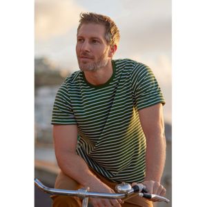 Mountain Warehouse Heren Mallow Stripe T-shirt (XXS) (Groen)