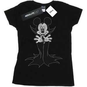 Disney Dames/Dames Mickey Mouse Dracula Katoenen T-Shirt (L) (Zwart)