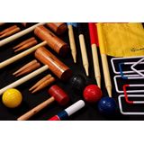 Engelse Tuin Croquet Set - Prachtige Origineel Tuinspel - 4-persoons met Toolkit Croquettas Klasse en Geweldig