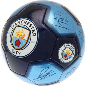 Manchester City FC Handtekening Voetbal (5) (NAVY/BLAUW)