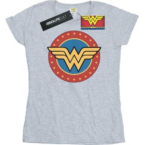 DC Comics Dames/Dames Wonder Woman Cirkel Logo Katoenen T-Shirt (L) (Sportgrijs)
