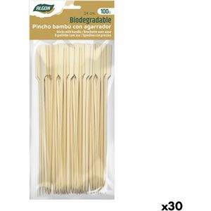 Bamboestokken Algon 24 cm Set 100 Onderdelen (30 Stuks)