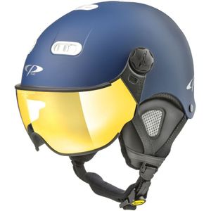 CP Carachillo XS skihelm blauw mat - helm met spiegel vizier (☁/☀)