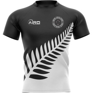 2022-2023 New Zealand All Blacks Fern Concept Rugby Shirt - Little Boys