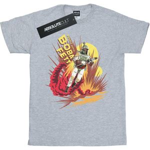 Star Wars Jongens Boba Fett Raket-aangedreven T-shirt (140-146) (Sportgrijs)