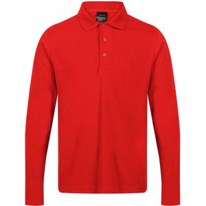 Regatta Heren Pro Poloshirt Met Lange Mouwen (3XL) (Klassiek rood)