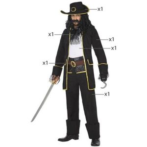 Kostuums voor Volwassenen Piraat Zwart XL (5 Onderdelen) (5 Stuks) Maat M/L