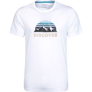Mountain Warehouse Heren Discover Organic Cotton T-Shirt (XXS) (Wit)