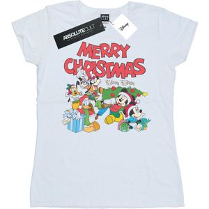 Disney Dames/Dames Mickey And Friends Winter Wishes Katoenen T-Shirt (S) (Wit)