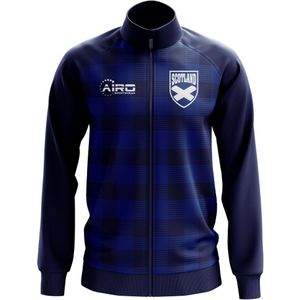Scotland Tartan Concept Football Track Jacket (Navy)