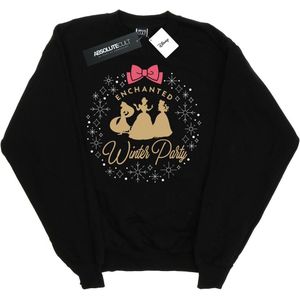 Disney Dames/Dames Prinses Betoverd Winterfeest Sweatshirt (XXL) (Zwart)