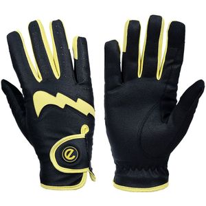 eQUEST Grip Pro LITE v2 Equestrian Gloves - Black / Yellow - END OF LINE SALE