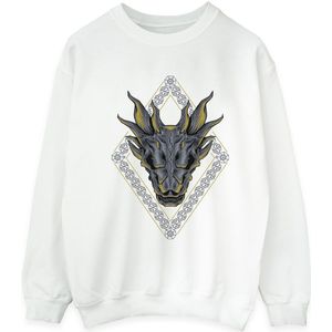 Game Of Thrones: House Of The Dragon Heren Sweatshirt met Drakenpatroon (XXL) (Wit)