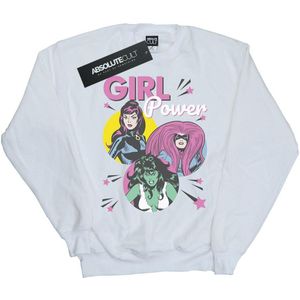 Marvel Comics Girl Power Heren Sweatshirt (3XL) (Wit)