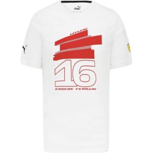 2023 Ferrari Fanwear LeClerc #16 Fanwear Drivers Tee (White)
