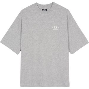 Umbro Dames/Dames Core Oversized T-shirt (M) (Grijs gemêleerd/wit)