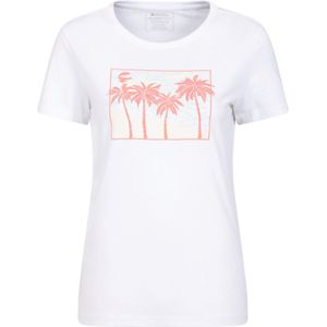 Mountain Warehouse Dames/Dames Postcard Palm Organic T-Shirt (34 DE) (Wit)