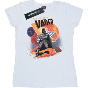 Star Wars Dames/Dames Darth Vader Swirling Fury Katoenen T-Shirt (XL) (Wit)