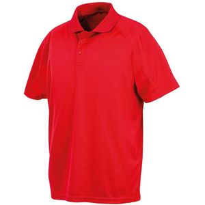 Spiro Impact Mens Performance Aircool Polo T-Shirt (S) (Rood)